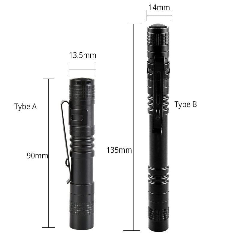 Mini Portable LED Flashlight Pocket Ultra Bright High Lumens Handheld Pen Light linterna led Torch for Camping Outdoor Emergency
